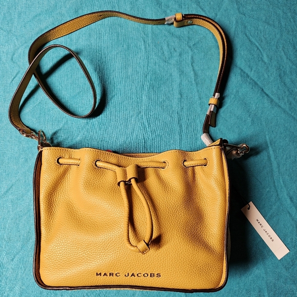 Marc Jacobs Yellow Crossbody Bag with Drawstring